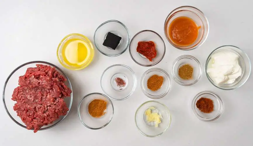 Galouti Kebab ingredients