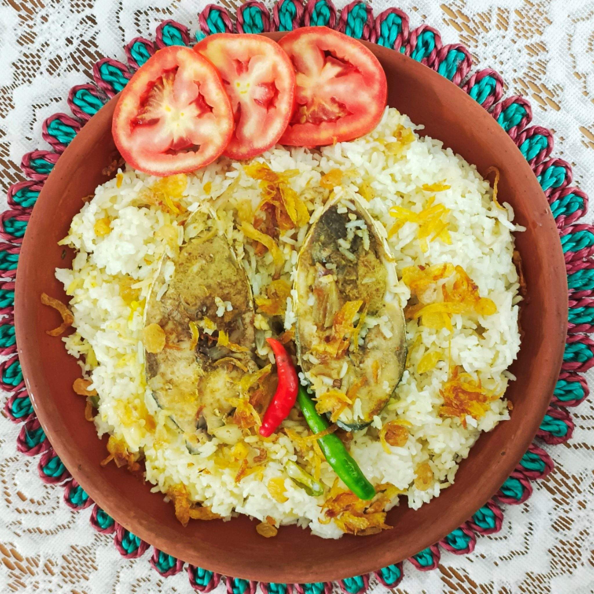 Hilsa Flavored Rice/ Ilish Pulao