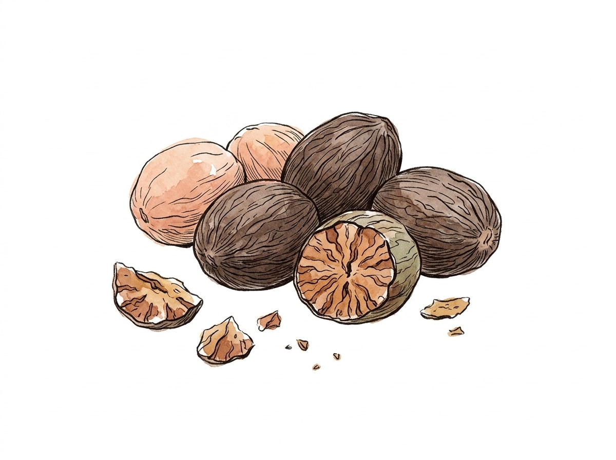 Nutmeg illustration