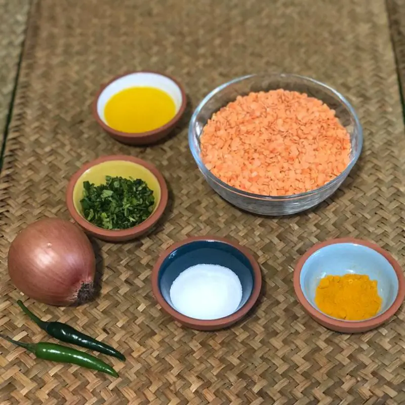 Boiled Lentils Ingredients