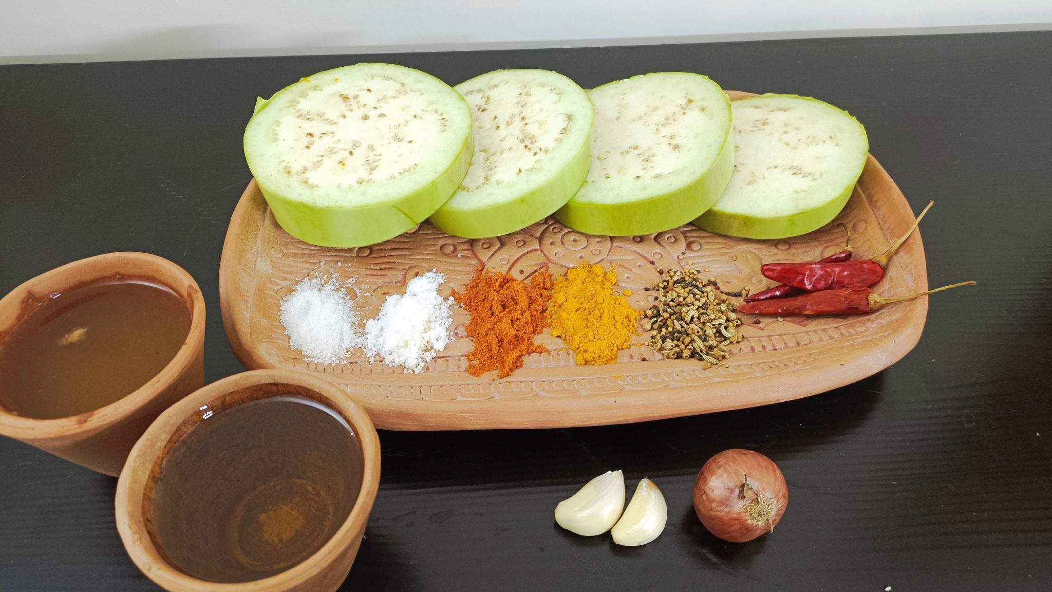 Sweet and Sour Aubergine ingredients