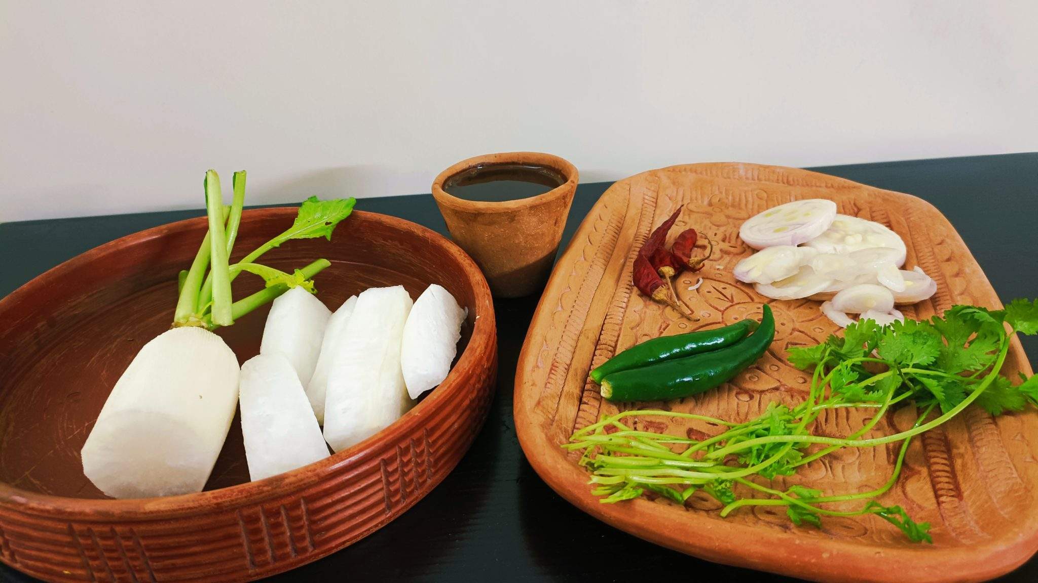 Mula Bhorta/ Raddish Bhorta ingredients