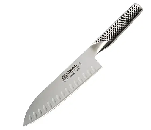 Global G-48-7 inch, 18cm Santoku Hollow Ground Knife, 7