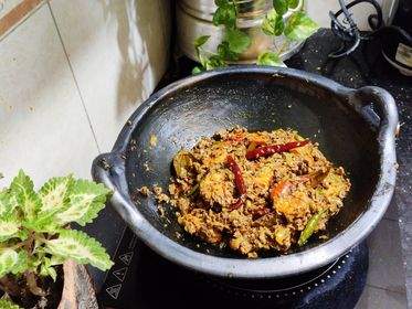 Banana flower stir fry