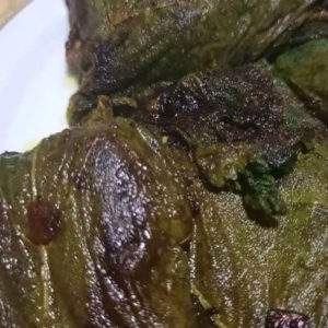 Steamed Rohu Fish with Pumpkin Leaves b