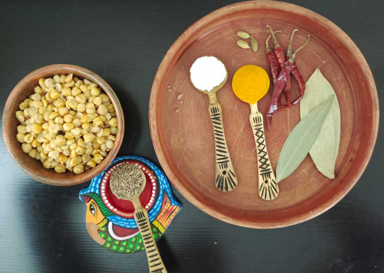 Cholar Daal Ingredients