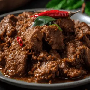 photo rendang curry traditional indonesian food generative ai 667511 2673