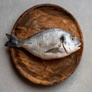 top view fish ready be cooked