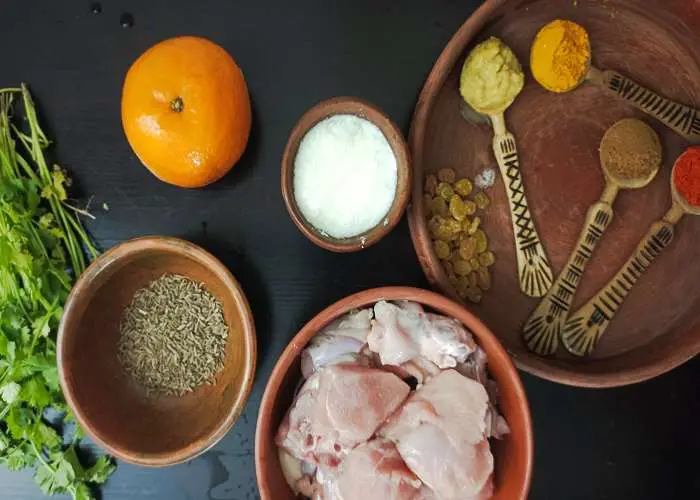 Narangi Gosht ingredients