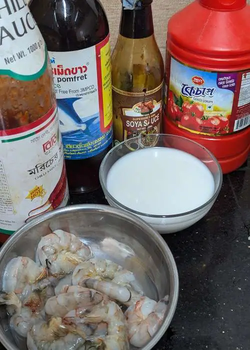 Thai Style Shrimp Ingredients