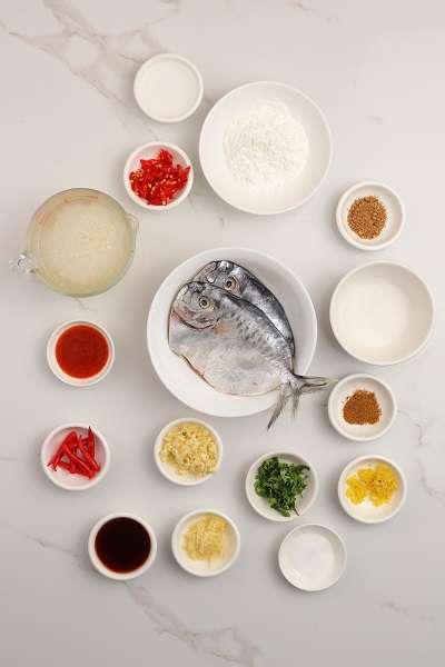 Pomfret with Red Sauce Recipe Ingredients