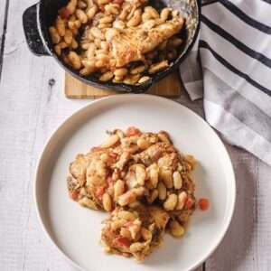 Fish Steak with beans