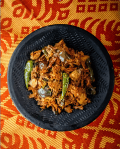 Gojar fish (shutki) stir-fry.