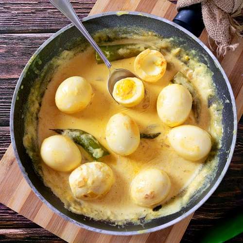 egg curry in coconut milk dim er korma egg korma