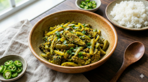Tara Baim with Radish and Eggplant Bhaji