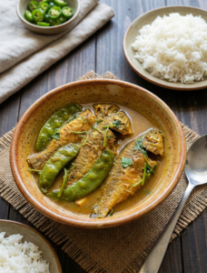 Thai Sharpunti with Flat Beans (Shim Diye Sorpunti)