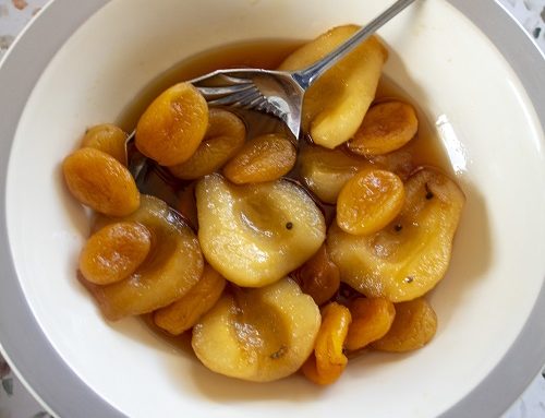 Spiced Poached Pears and Apricots