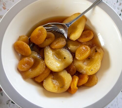 Spiced Poached Pears and Apricots 2